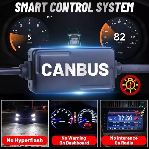 Ampolletas Turbo Led H8/h11/h16 Jp Lupa 360° Canbus 25000lm
