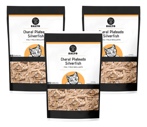 Balto | Premios Gatos | Peces De Río Deshidratados | 3 Pz