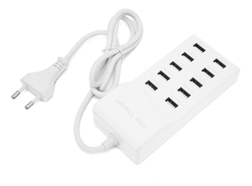 Estación De Carga Usb De 10 Puertos Wall Power Smart Para Mú