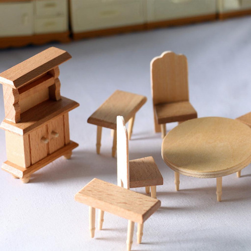 Juego De Muebles De Casa De Muñecas Modelo Juego De Comedor