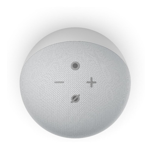 Echo Dot 4a Geração Com Alexa Relógio Amazon Bivolt Cor Bran Glacier White