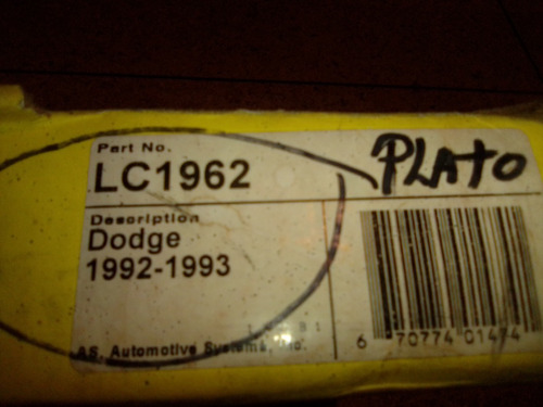 Plato De Clutch Lc1962 / Dodge /año 92-93