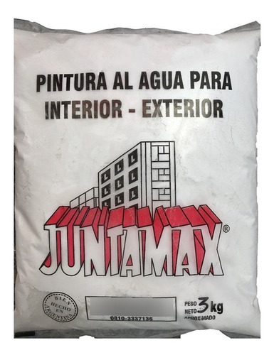 Pintura Al Agua Juntamax Bolsa X 3 Kg Construcción Obra 