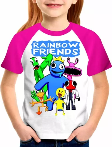 Camisa Camiseta Rainbow Friends Roblox Rosa