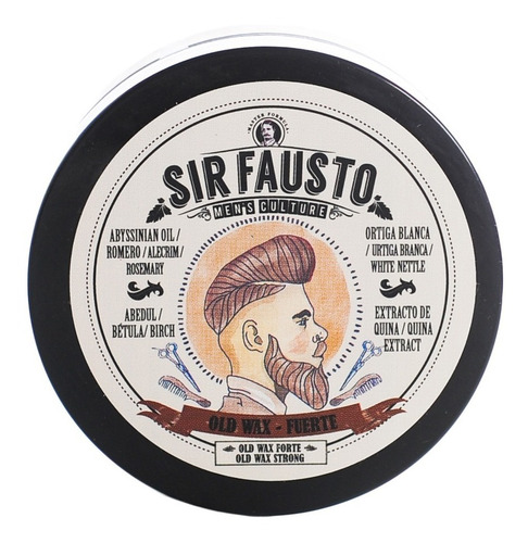 Sir Fausto Men's Cultura Old Wax Cera Fijación Fuerte 100ml