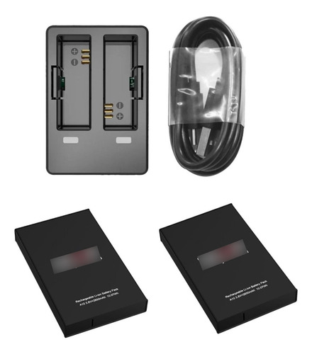 Pack Cargador Mas Dos Baterías Para Cámaras A10 Y A20 Sjcam