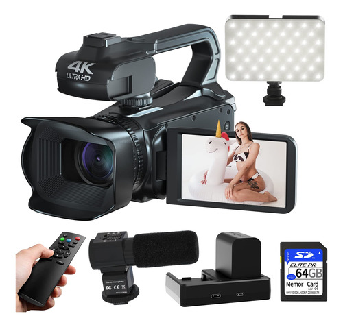 Muraux Camara De Video Videocamara 4k 64mp Camara De Vloggin