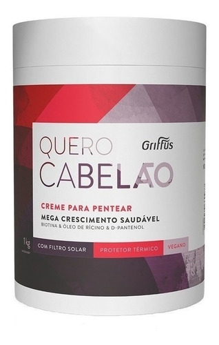 Griffus Creme de Pentear Quero Cabelão 1 Kg