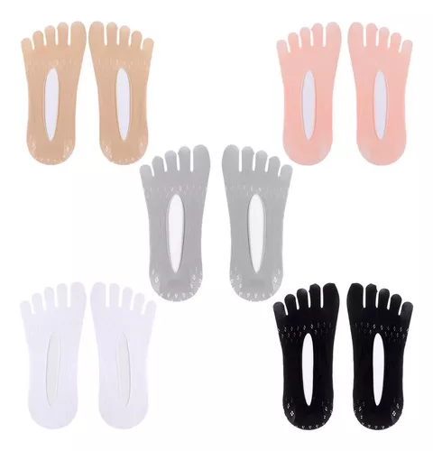 6 pares de calcetines ortopédicos de compresión para mujer, calcetines  suaves y transpirables, calcetines de cinco dedos