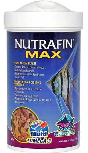 Alimento Nutrafin Max 77g Escamas Tropicales Acuario Peces