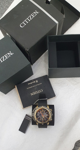 Citizen Aqualand Eco Drive Bj2124-14e Gold Original 