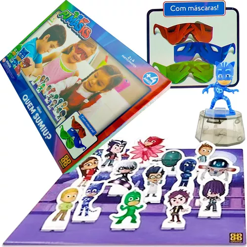 Pj Masks Bonecos Menino Gato e Greg + Jogo Quem Sumiu Grow no Shoptime