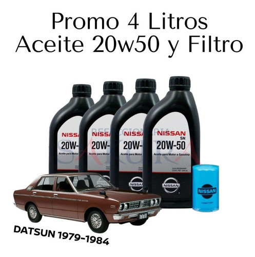 Promo Cambio Aceite Con Filtro Datsun 1980 Nissan