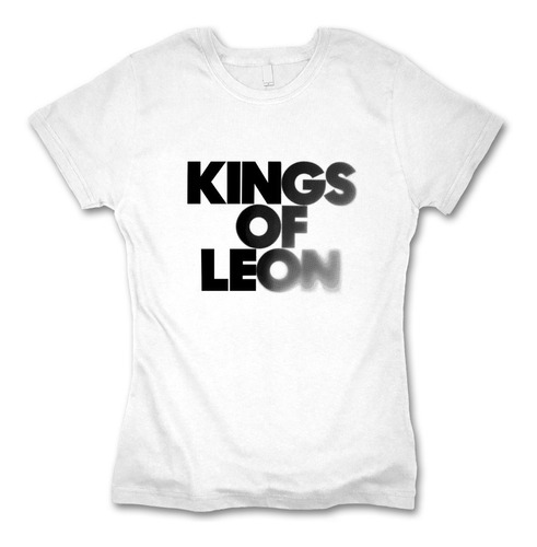 Kings Of Leon Playera Fade Black Para Mujer 