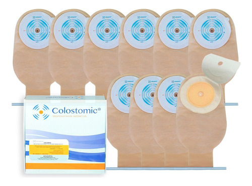 Bolsa Colostomia Recortable 15-64mm Adulto 10 Pzas Drenable