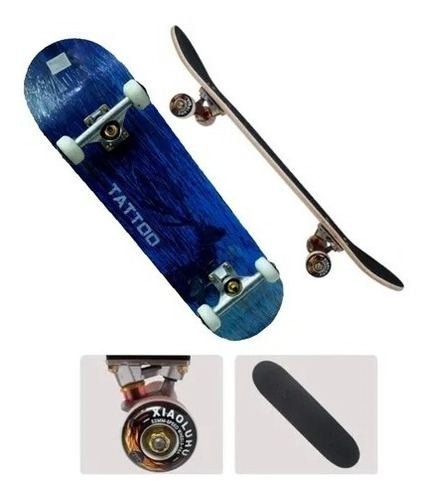 Tabla Skate Board Semiprofesional Linea Dorada  Canadiense