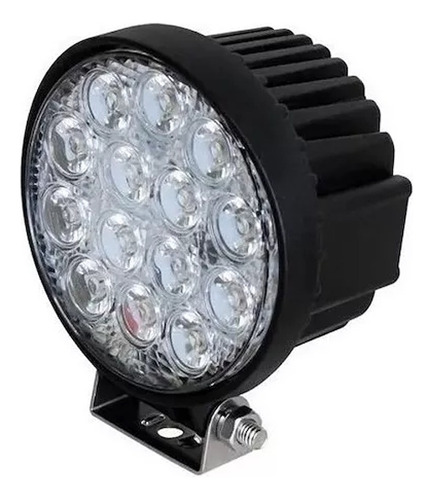 Kit X2 Faro Auxiliar 14 Led 42w Redondo 115mm Ancho Generica