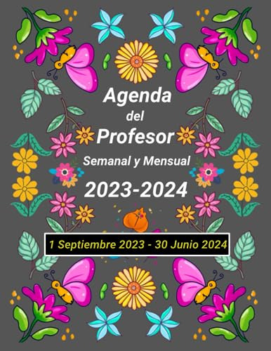 Agenda Del Profesor 2023 2024 A4: Planificador Y Cuaderno Pa