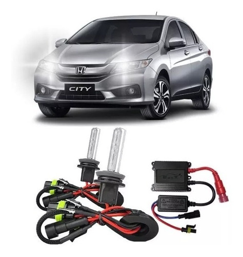 Kit Xenon Honda City Foco Duplo 2015 Farol Alto Hb3 8000k