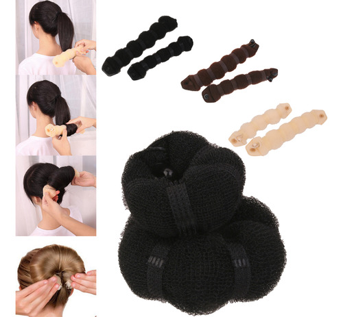 2x2x Esponja Para Peinar El Cabello Donut Bun Maker Magic