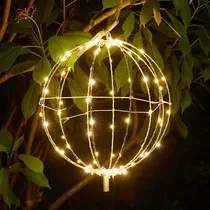 Comprar Decoracion Navidad Al Aire Libre Bola Luz Esfera 12  Estaca