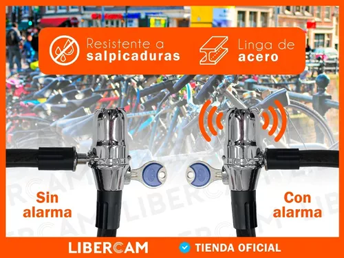 Candado Linga Tipo Piton Acero Cadena Moto Bici + Alarma