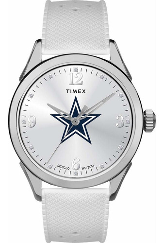 Reloj Mujer Timex Twzfcowwb Cuarzo Pulso Blanco En Silicona