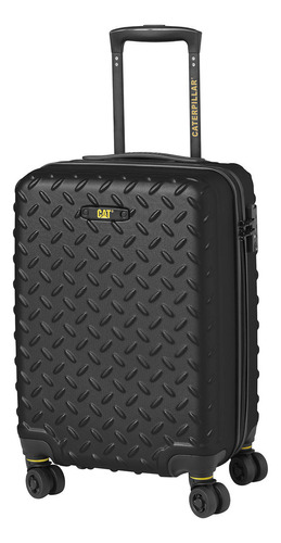 Maleta De Viaje Cabina 4 Ruedas Industr Plate Negro Cat