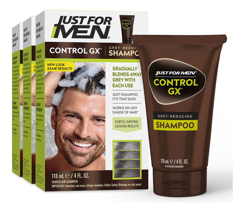 Just For Men Control Gx - Lavado De Barba Reductor De Color.