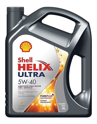 Aceite Shell Helix Ultra 5w 40 100% Sintético 4l Oferta!!!