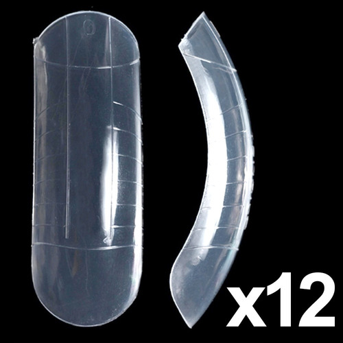 X12 Molde Dual System Form Polygel Unas Esculpidas Manicuria