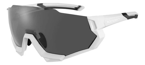 Óculos De Ciclismo Rockbros Rb-sp176 5 Lentes Uv-400 Cores Cor Da Armação Branco Cor Da Lente Preto