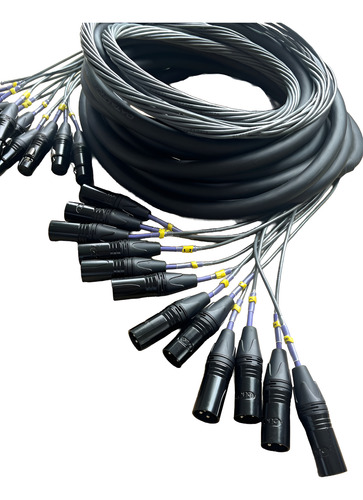 Multicabo Xlr Macho/fêmea Datalink Multi Via 12 Vias