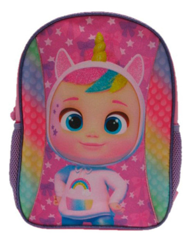 Mochila Para Niñas Cry Babies Bebe Llorones 14'' Color Rosa