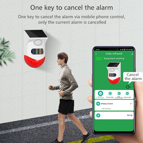 . Detector De Sensor De Movimiento Solar Wifi Con Alarma De