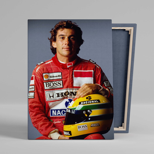 Cuadro Ayrton Senna F1 Formula 1 Canvas 60x40 Cm #06