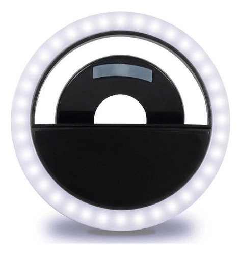 Ring Light Led Celular Usb 8 Cm Preto