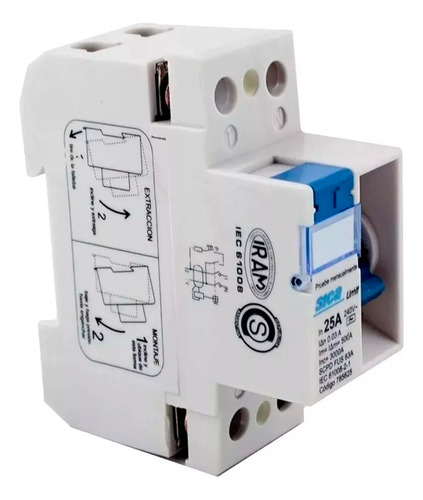 Disyuntor Diferencial 2x25 Sica Bipolar 25a Monofasico