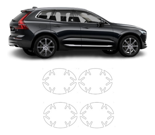 Kit Adesivos Protetor Para Maçaneta Volvo Xc60 V60 V90 S70