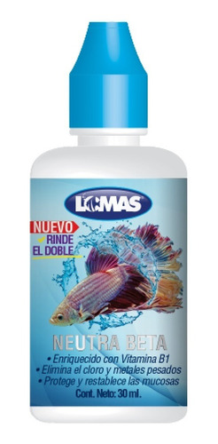 Neutra Beta 30ml Elimina Cloro Protege Mucosas Peces Lomas