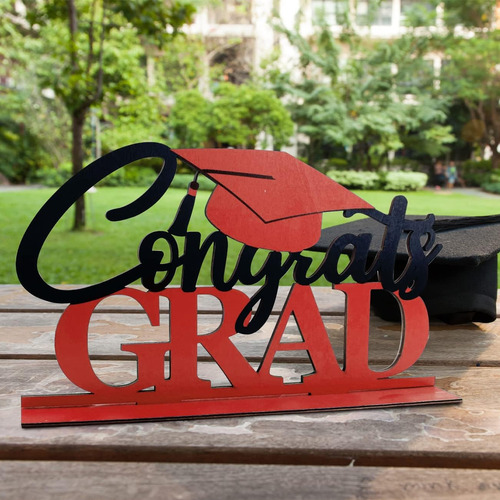 Decoraciones De Mesa De Graduación 2024 De Madera Con Texto
