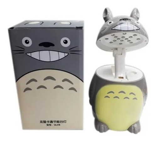 Lampara Recargable Led Totoro Decoración Noche Niños 24 Cm