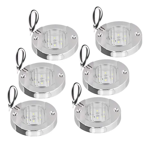 Marcador Lateral De Aviso Led Stern De 12 V, Redondo, Blanco