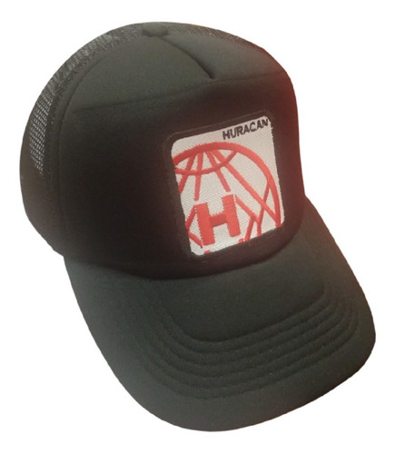 Imagen 3 de 5 de Gorra Trucker Globo 2 Bordado Huracán Negro Infantil