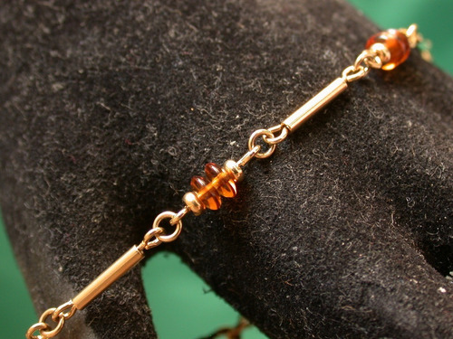 Pulsera Luli Enchapada Oro 18k Antialergico Cristal Topacio