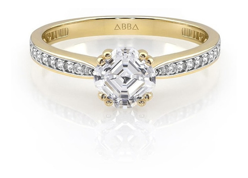 Anillo Compromiso Ariana Oro 14k Abba Joyas