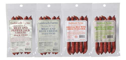 Surtido De Palitos De Snacks De Carne Y Queso Frescos De La