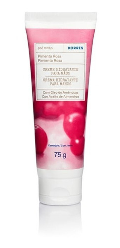 Korres Pimenta Rosa Creme Para Mãos 75g