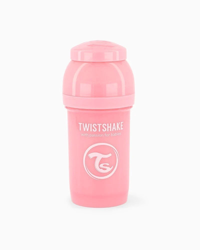 Imagen 2 de 3 de Mamadera Anti-cólico Twistshake 180ml - Rosa Pastel