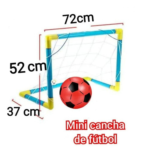Super Cancha De Fútbol Infantil, 52 Cm X 72 Cm X 37 Cm